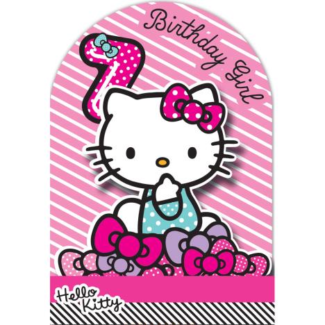 7th Birthday 3D Stand Up Hello Kitty Birthday Card £2.10